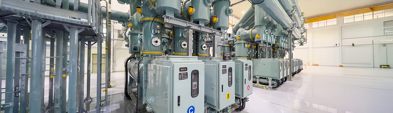 high-voltage electrical substation