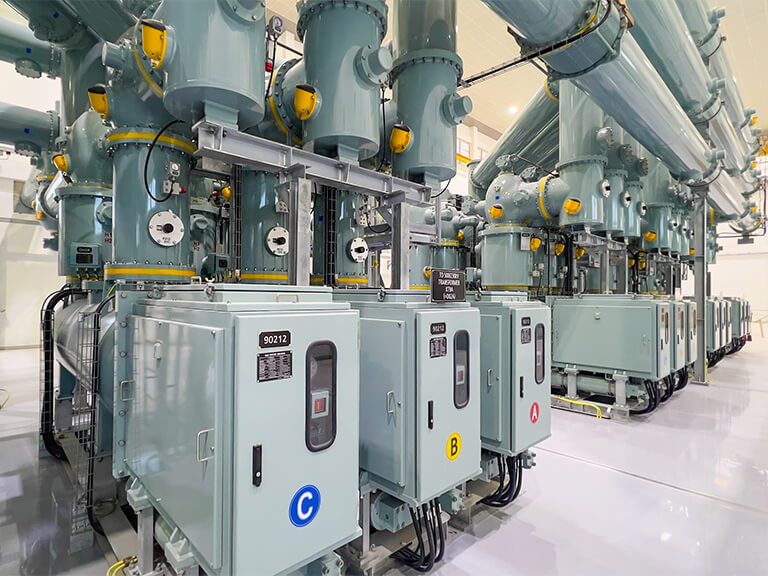 high-voltage electrical substation
